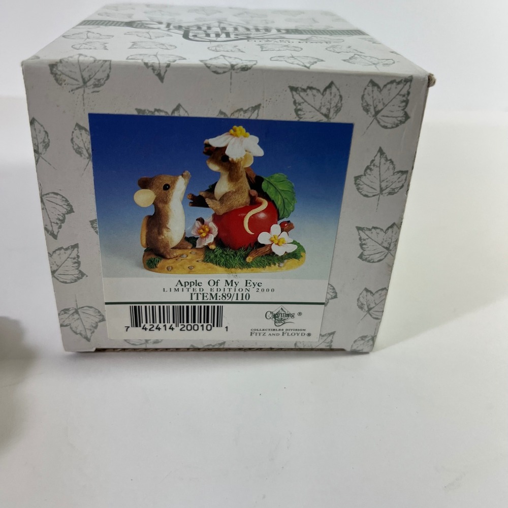 Vtg 2000 Apple of My Eye Charming Tails LimitedEd 89/110 In Box FitzandFloyd